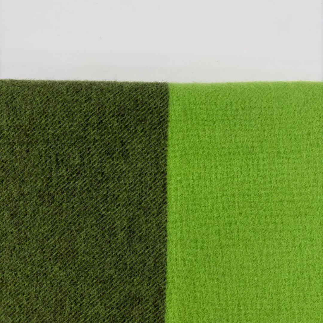 16743✨レア✨HERMES カシミヤ100% 刺繍ロゴ バイカラー マフラー