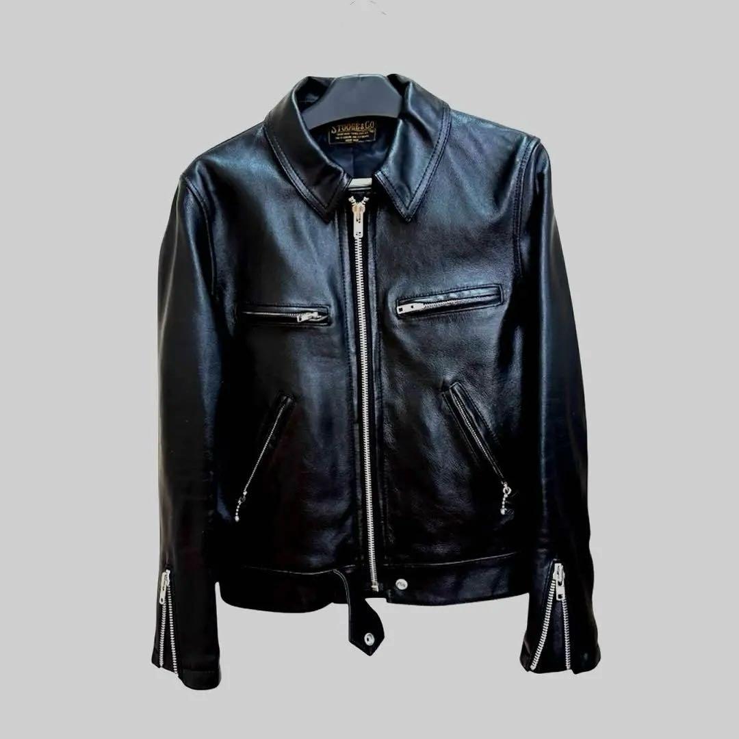 【ほぼ未使用】本革 リアルレザー　ジャケット ブラック　牛革　値下げしました！