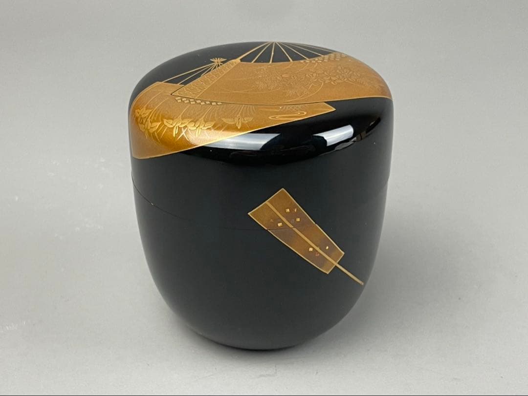 加賀蒔絵師 牧野正峰 最上位作 共箱共布付 茶道具 在銘扇面