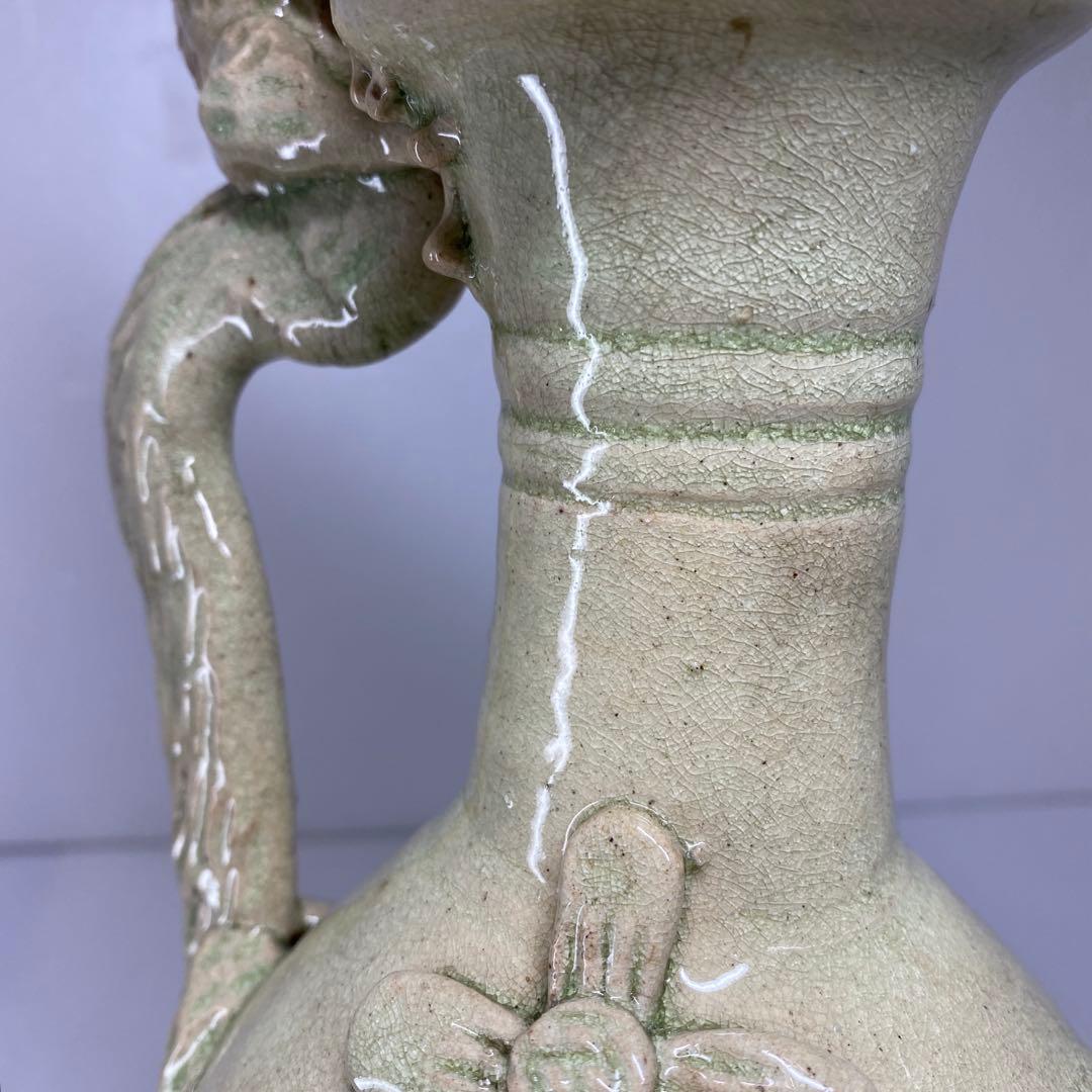 中国宋時代　鶏形青磁水注　高さ32㎝　トヒチ　東な7-0329☆2F