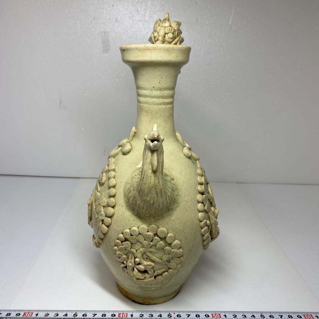 中国宋時代　鶏形青磁水注　高さ32㎝　トヒチ　東な7-0329☆2F