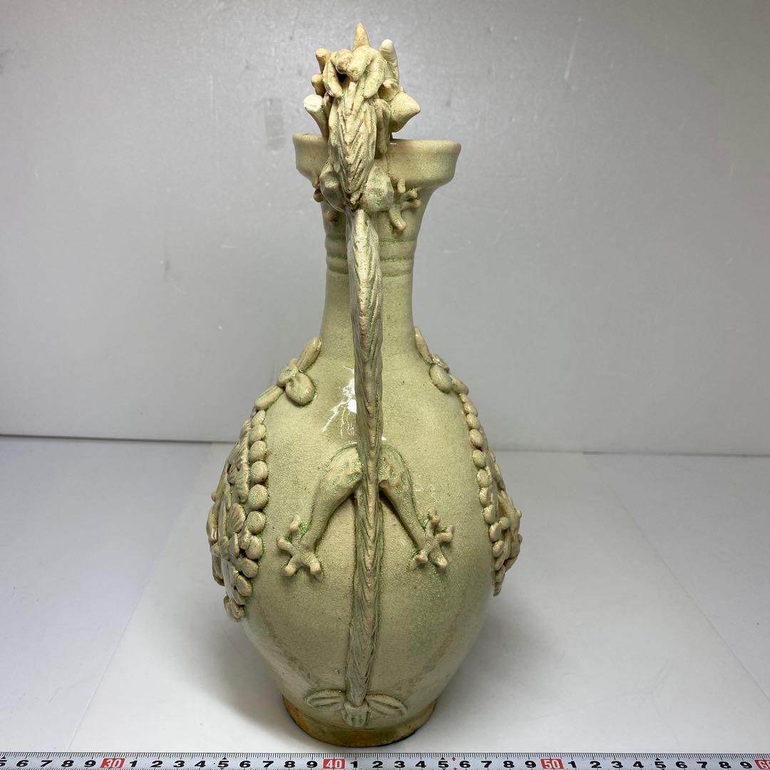 中国宋時代　鶏形青磁水注　高さ32㎝　トヒチ　東な7-0329☆2F