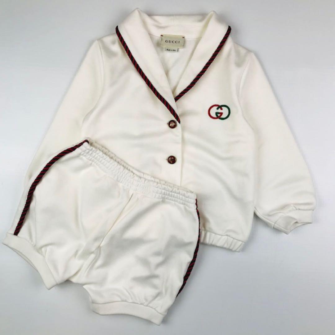 極美品★GUCCI・ベビー GG刺繍 シェリーライン セットアップ(80㎝)