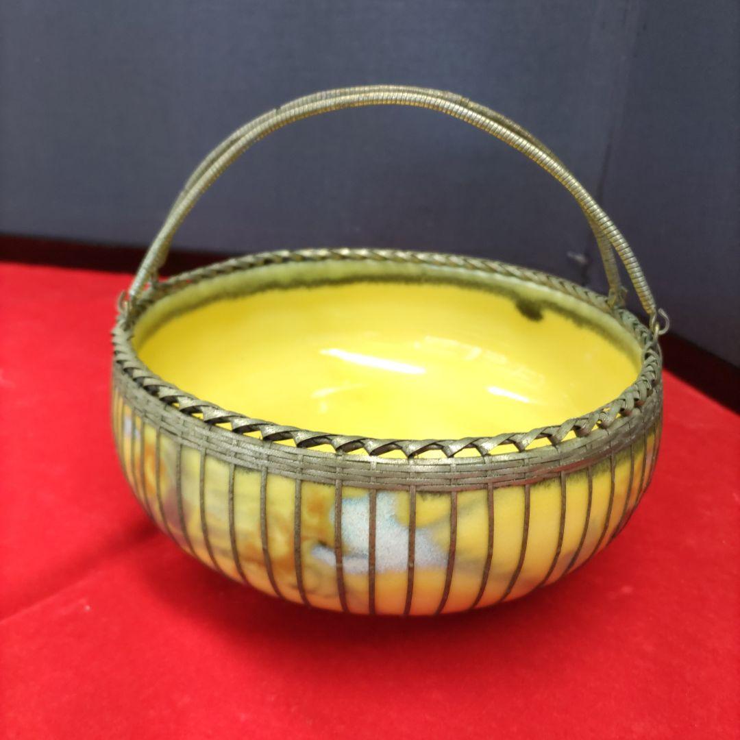 レトロ　手付き菓子鉢　D569