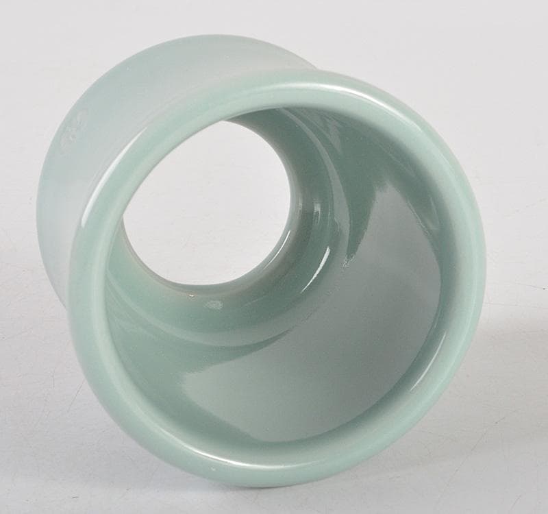 茶道具　京焼　三代　加藤利昇作　青磁　蓋置　香合　共箱　2点　V　R5266