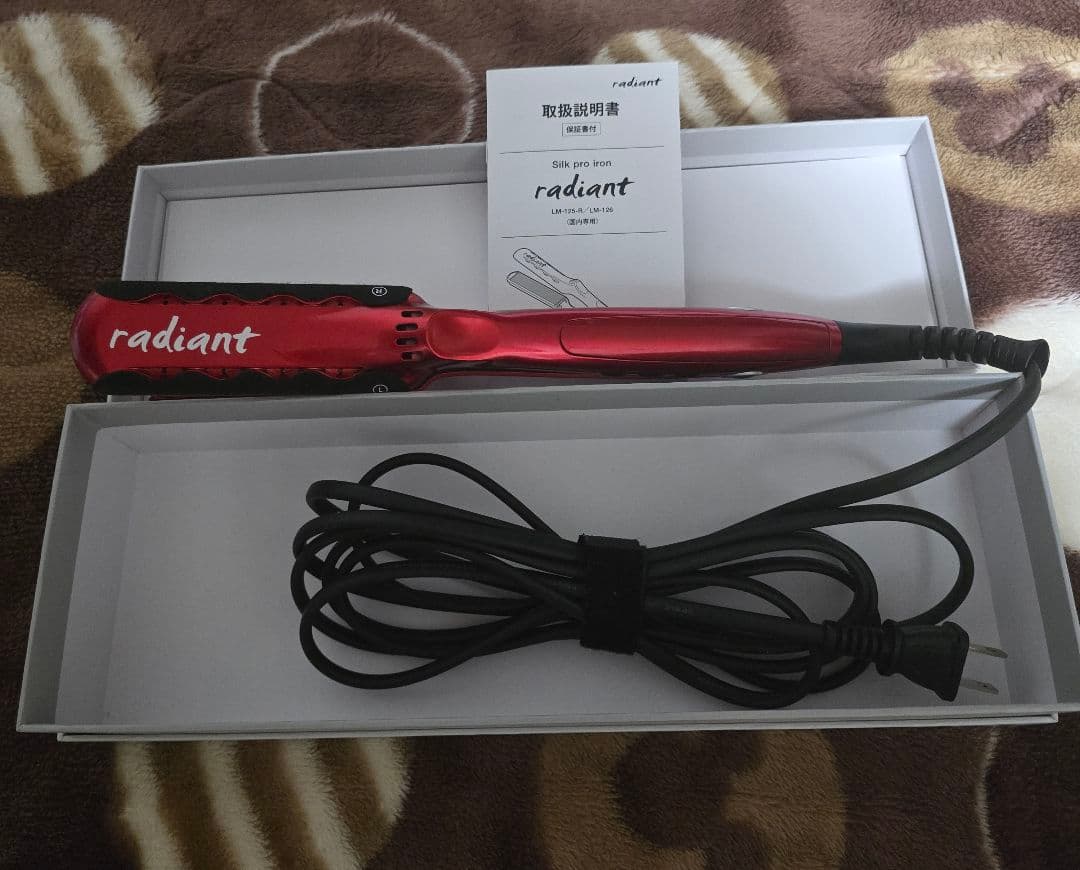 ラディアント ストレートアイロン　35mm レッド ヘアアイロン　最新型