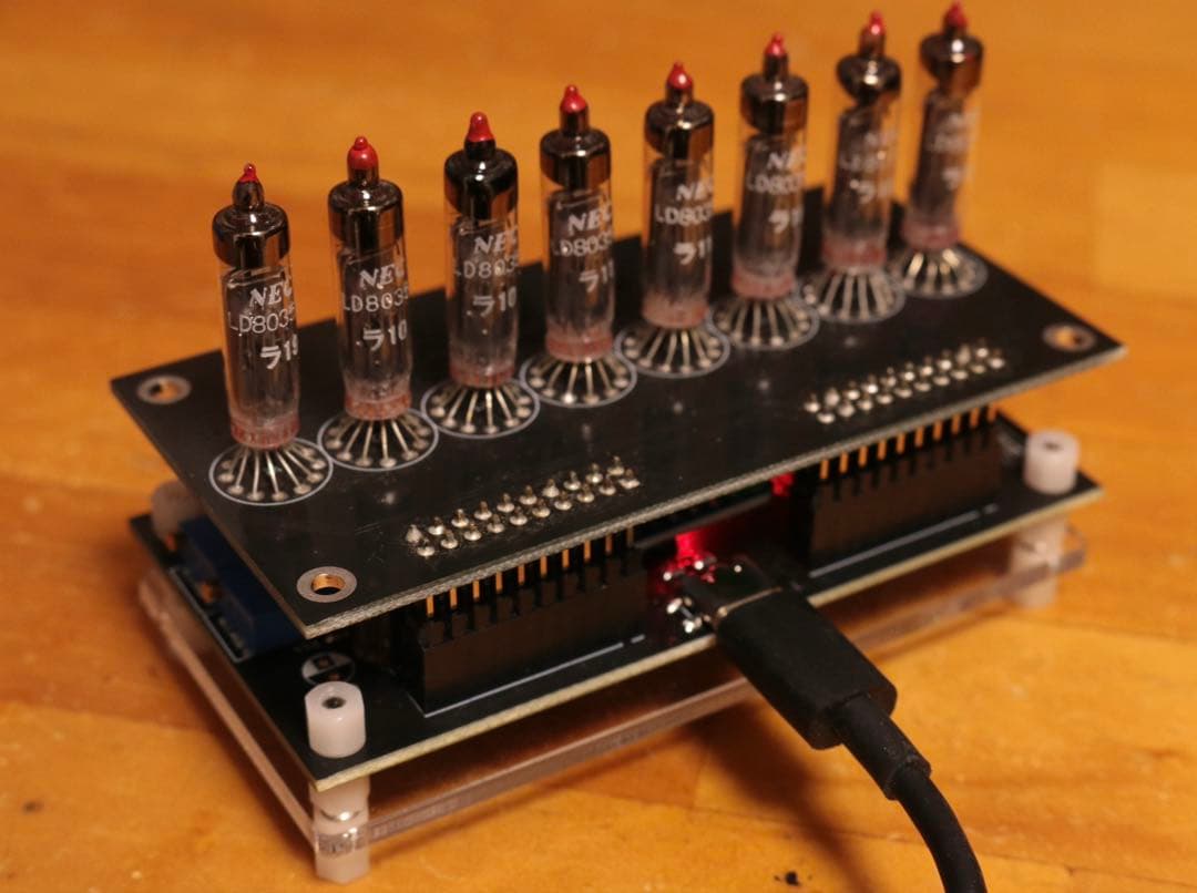 VFD管時計 ダイバージェンスメーター風 電子工作 RTC搭載 ニキシー管