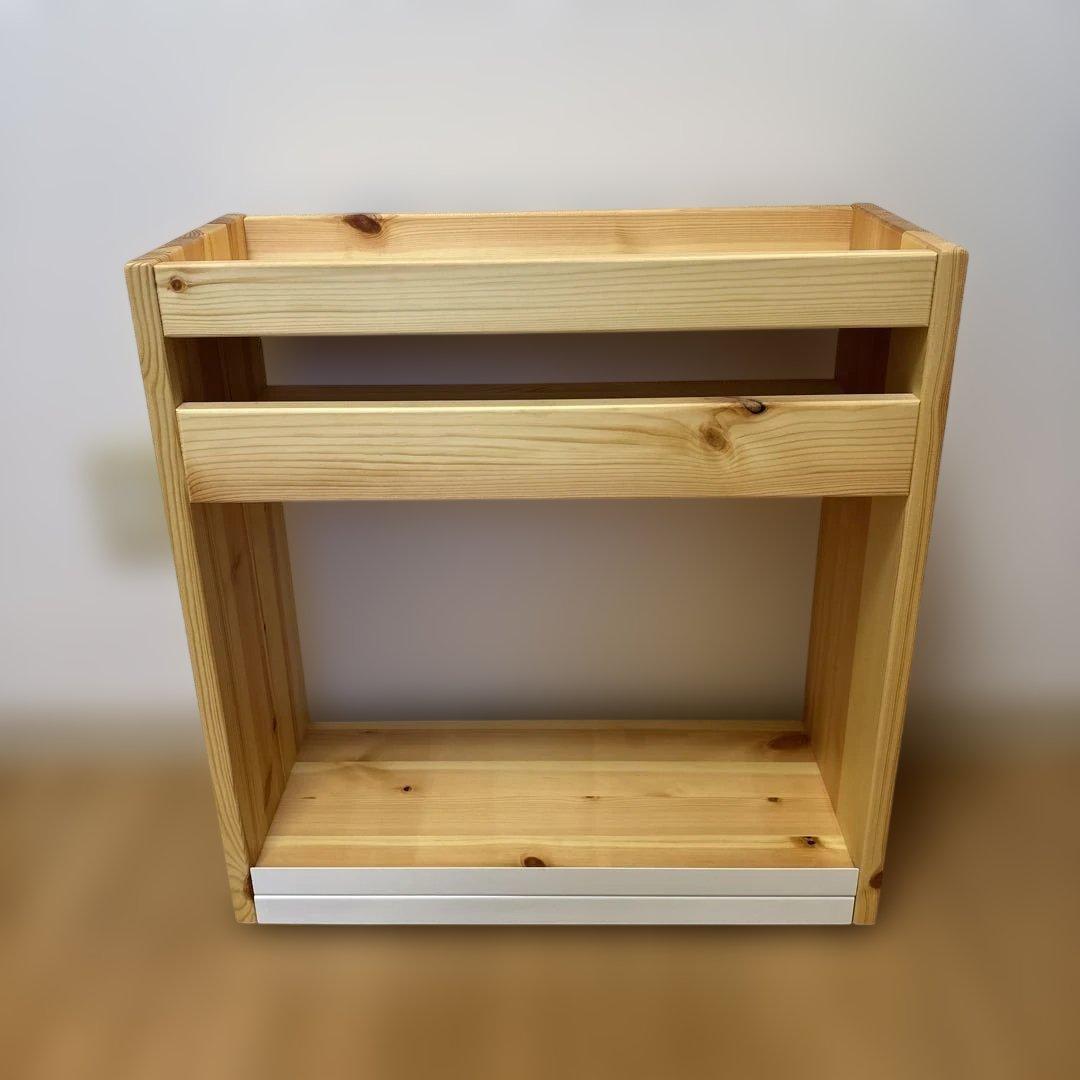 無印良品　パイン材デスクワゴン