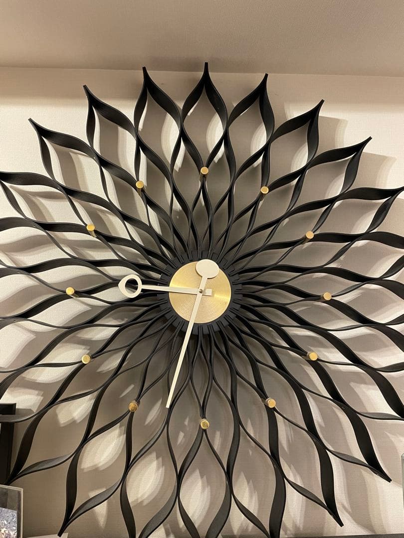 e Nelson Vitra Sunflower Clock ブラック