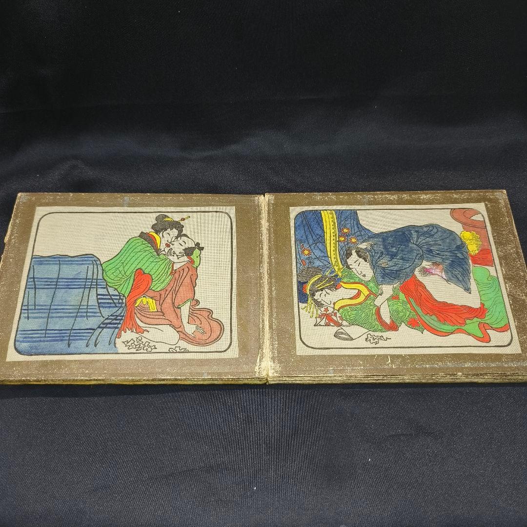 画冊 春画12枚 肉筆 江戸骨董 古美術品 アンティーク コレクター放出 時代物