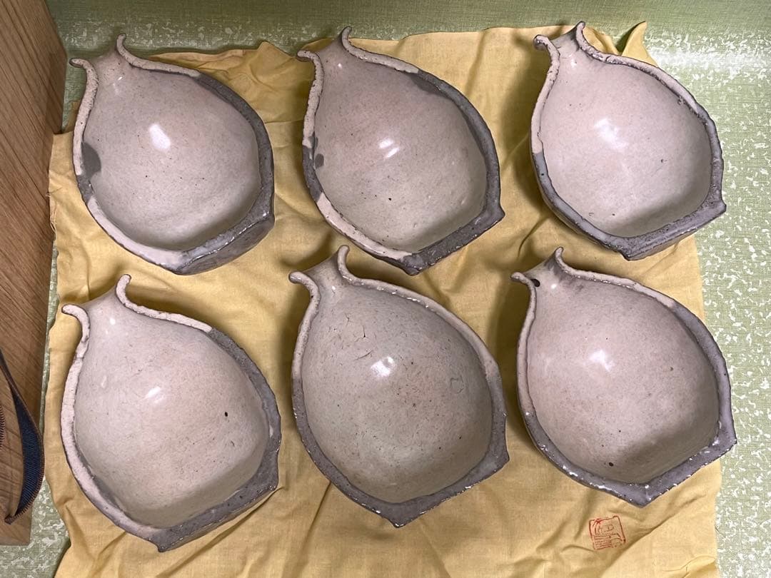 (ト23) 向付け 切り徳利 6客 [ 槇 啓州 ] 讃岐七宝山旺禅寺窯