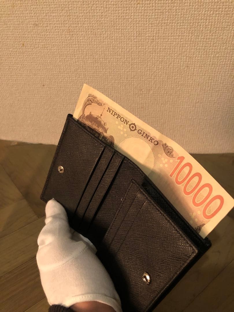 PRADA プラダ サフィアーノ 二つ折り財布 1MV021 ブラック