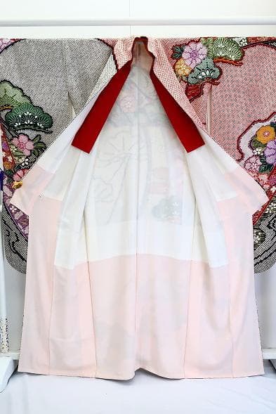 ★専用★美品 本振袖 総絞り 赤 墨黒 牡丹 菊 金彩加工 身丈162cm 正絹