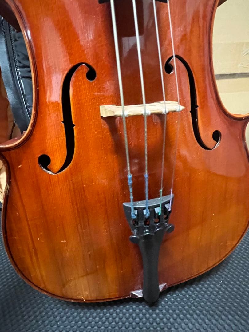 SUZUKIスズキチェロ1/4 分数1887年弓付きケースなし要毛替え