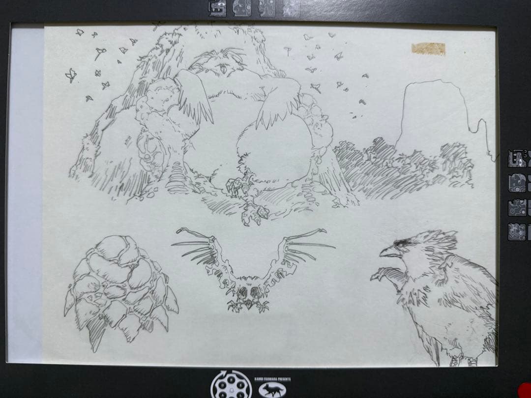 天地創造 藤原カムイ 直筆設定資料原画 直筆イラスト 雷火 ロトの紋章 ガンガン