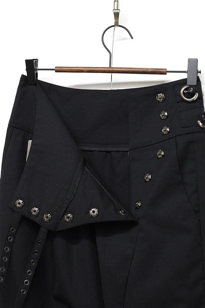 Q348/美品 THOMAS WYLDE サルエルパンツ ハイウエスト 0 黒