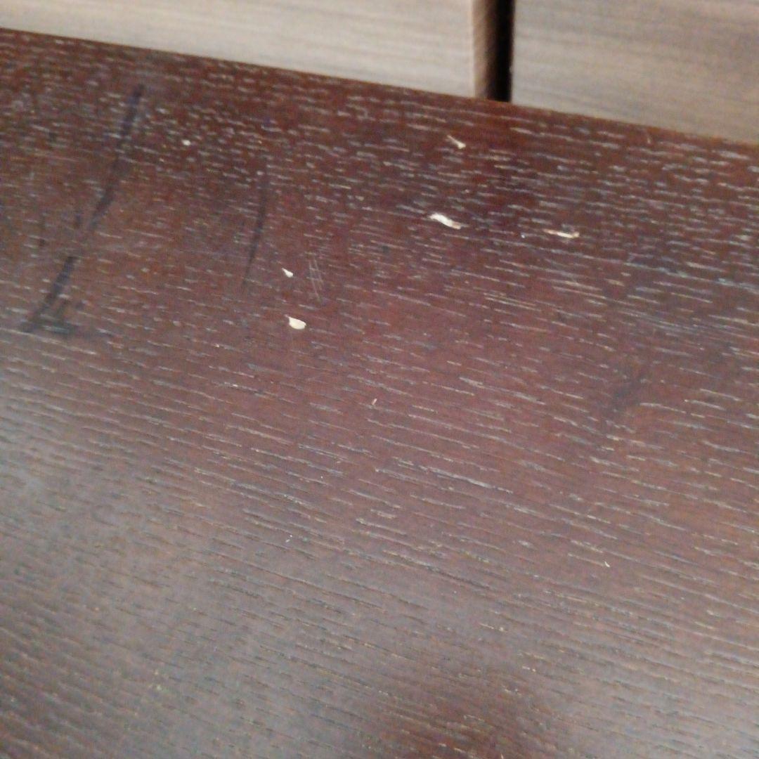 ダークブラウン 木製ダイニングテーブル　高さ調節可能（53㌢～65㌢）