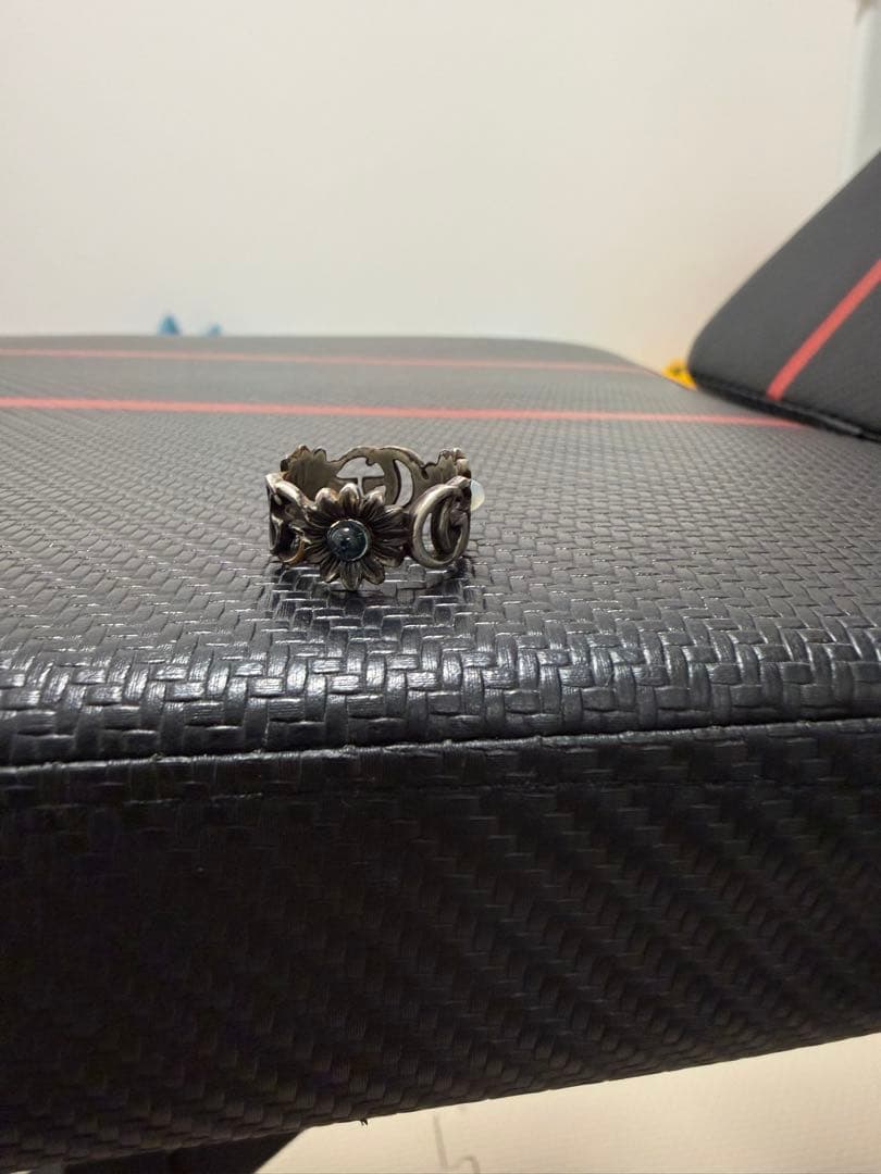 Gucci グッチリング　シルバーリング　マザーオブパール 12号