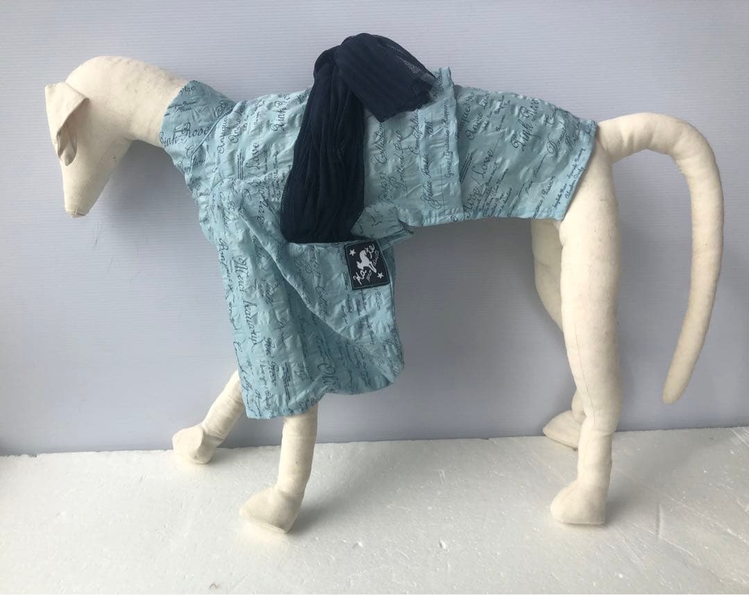 イタグレ　ウィペット　浴衣　ブルー