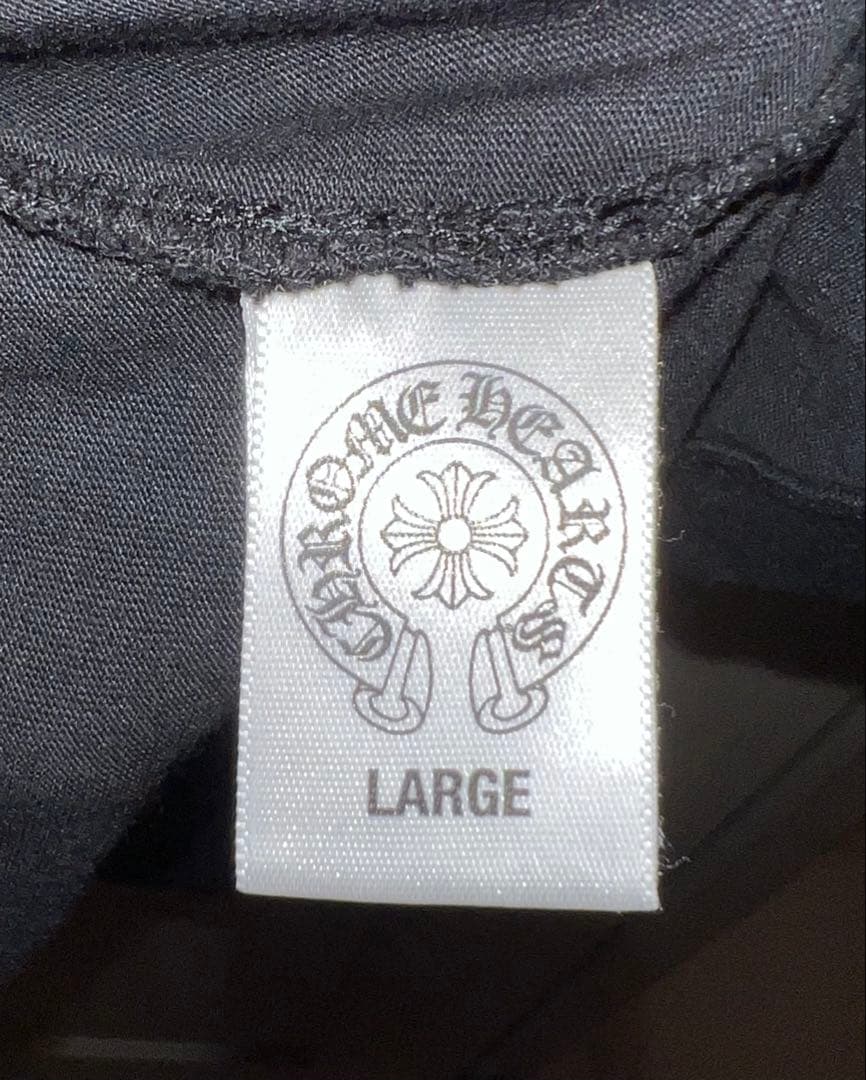 クロムハーツ　BSフレア Vネック 半袖Tシャツ カットソー ブラック　L