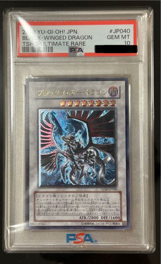 遊戯王　ブラックフェザードラゴン　レリーフ　PSA10