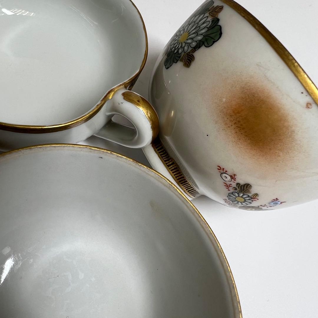 明治時代　九谷焼　上手青粒金襴手　煎茶器セット　東K8-0111☆2F タカサ