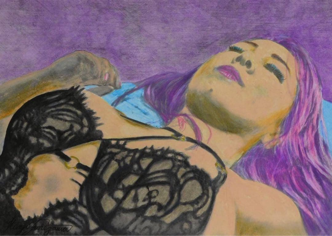 人物画　絵画　 「Imprisoned Marionette」