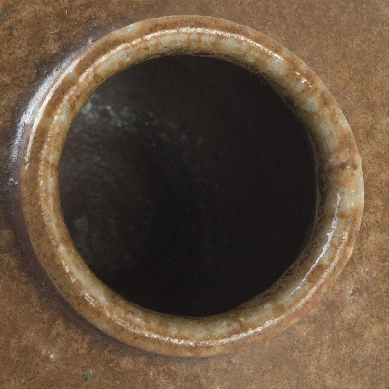 茶道具　備前焼　山本出造　茶入　仕覆付　共布共箱　V　9365