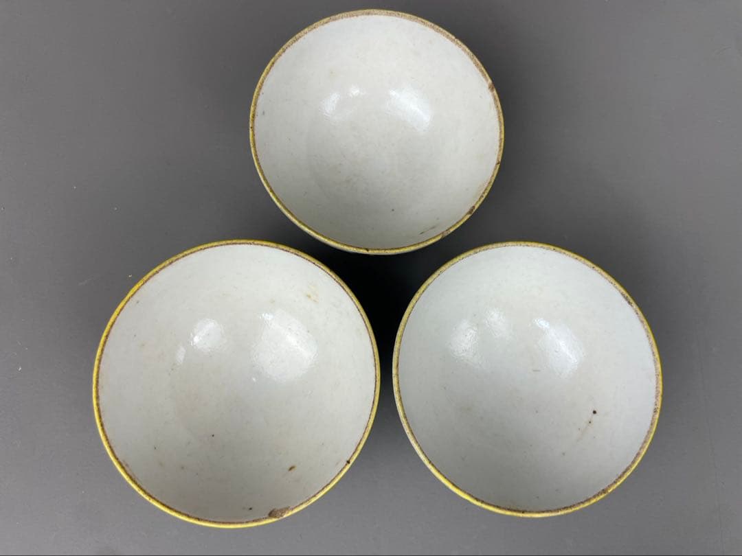 江戸期 古九谷 急須 湯呑み 3客 山水図 九谷焼 時代物 陶器 色絵 茶道具