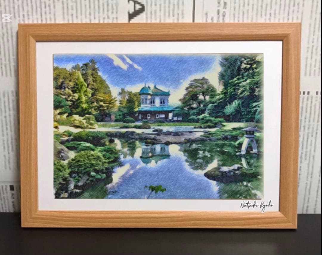 ジブリアート② 借りぐらしのアリエッティより「盛美園」32.7㎝×24.0㎝