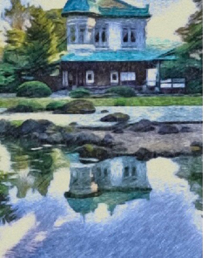 ジブリアート② 借りぐらしのアリエッティより「盛美園」32.7㎝×24.0㎝