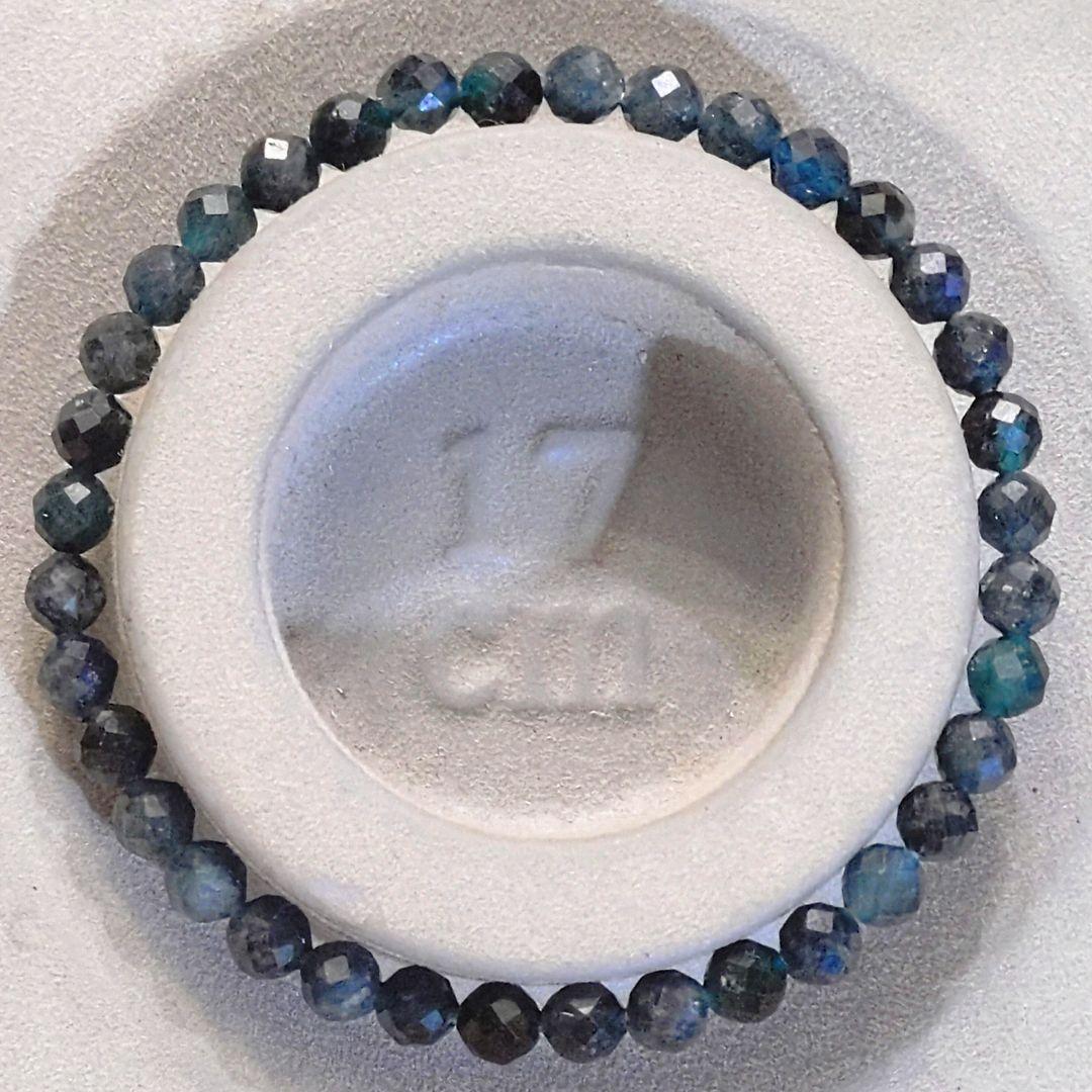 ★インディゴライトトルマリン カット 5ミリブレス①(珍品 SA)