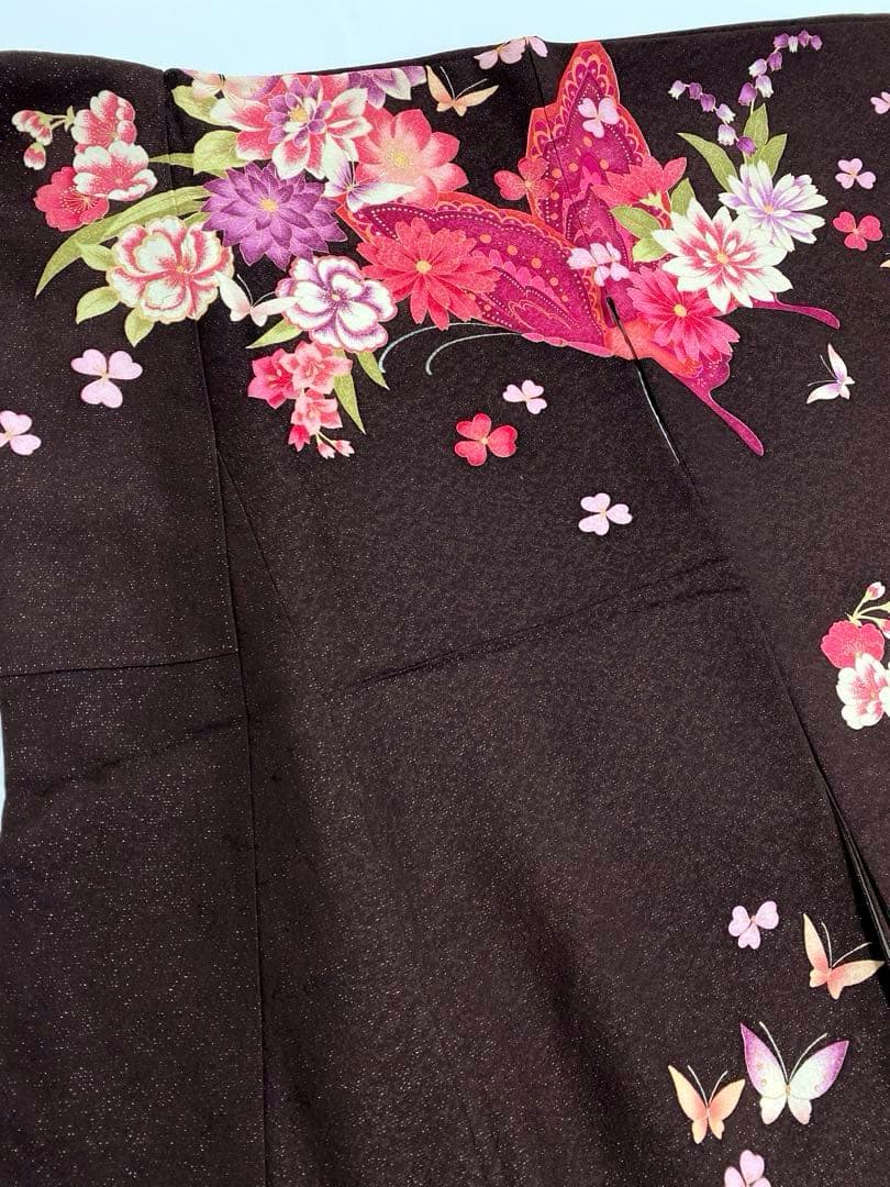 振袖 豪華 蝶 金駒 銀彩 刺繍 身丈158cm 撥水加工済