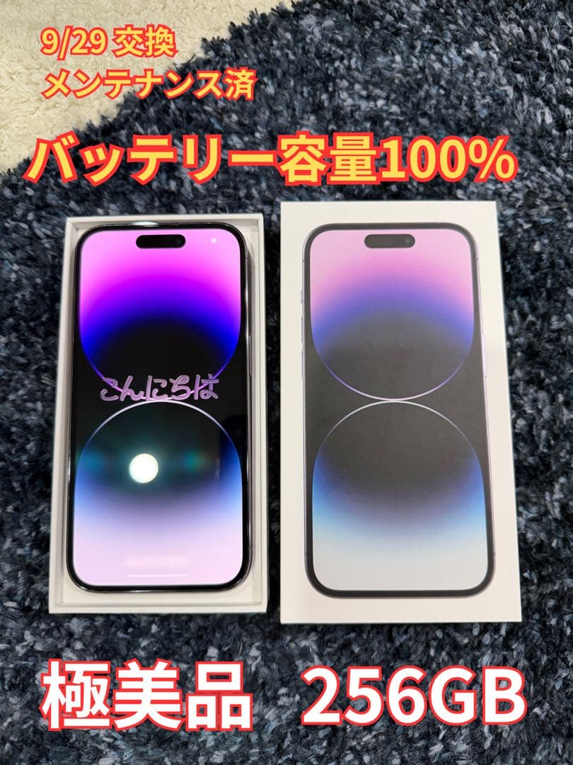 【美品】 iPhone 14 Pro 256GB バッテリー100% オマケ付き