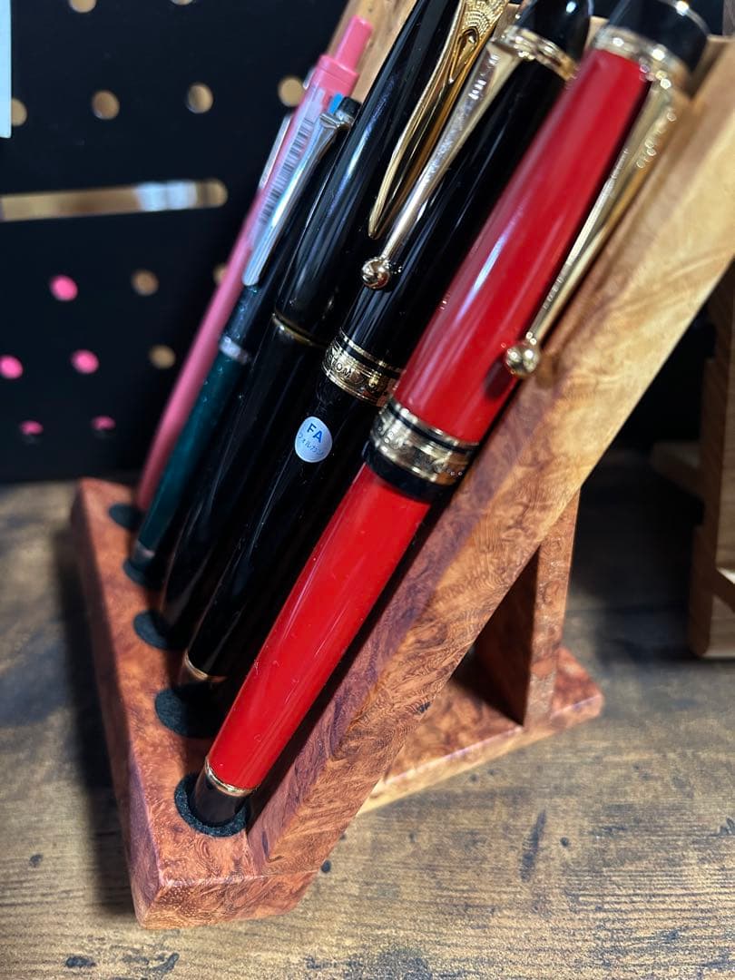 kentaro-papa ケンタロウパパ　花梨紅白　ペンスタンド　ペン立て　楔