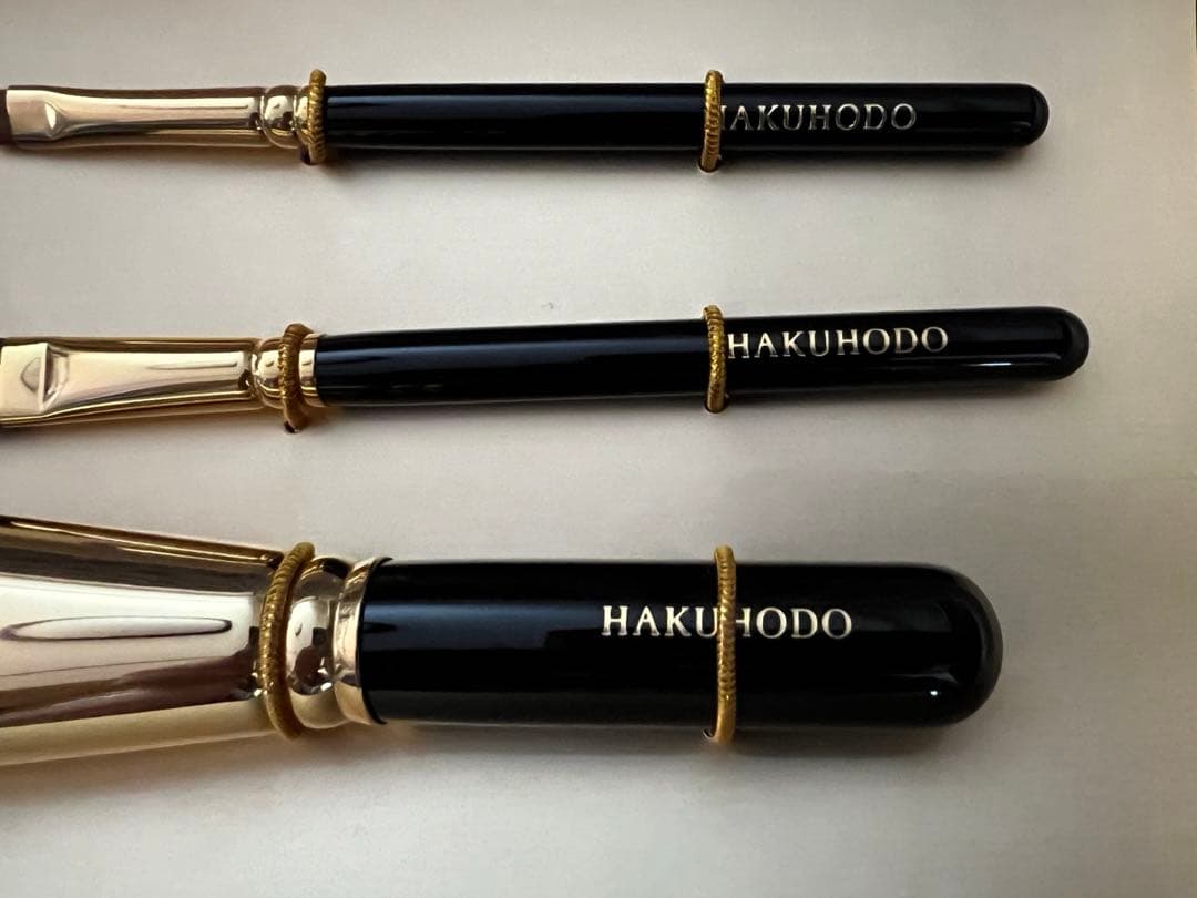 【専用】熊野筆 白鳳堂 化粧筆セット〈３本セット〉ゴールド