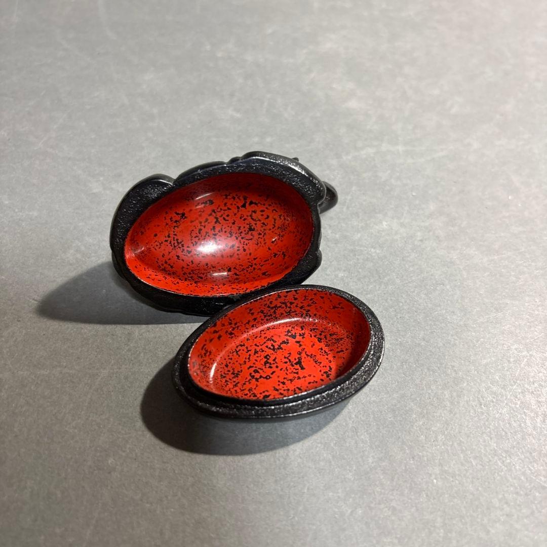 輪島塗　江尻美輪　玄舟　牛　香合　共箱