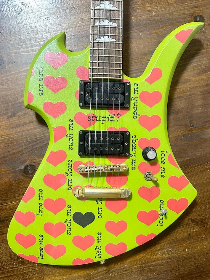 Burny グリーンハート　スルーネック加工　モッキンバード　MG　hide