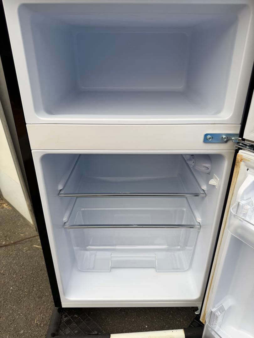 冷蔵庫ブラックPRR-082D-B1人暮らしミニ81L