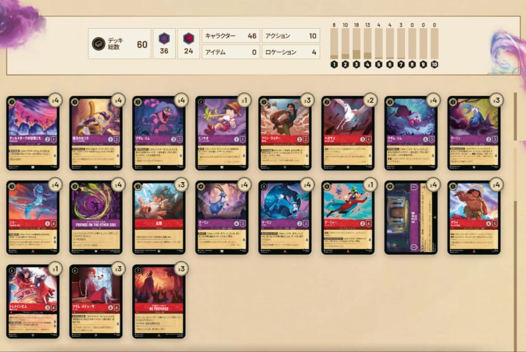 ロルカナ　アメジスト/ルビー　デッキ 計87枚　FOIL多数あり　赤紫　紫赤