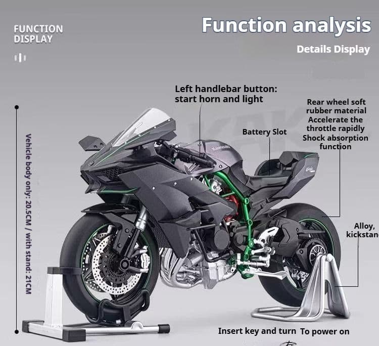 1:6 カワサキ H2R Ninja 合金ダイカスト超BIG オートバイ モデル