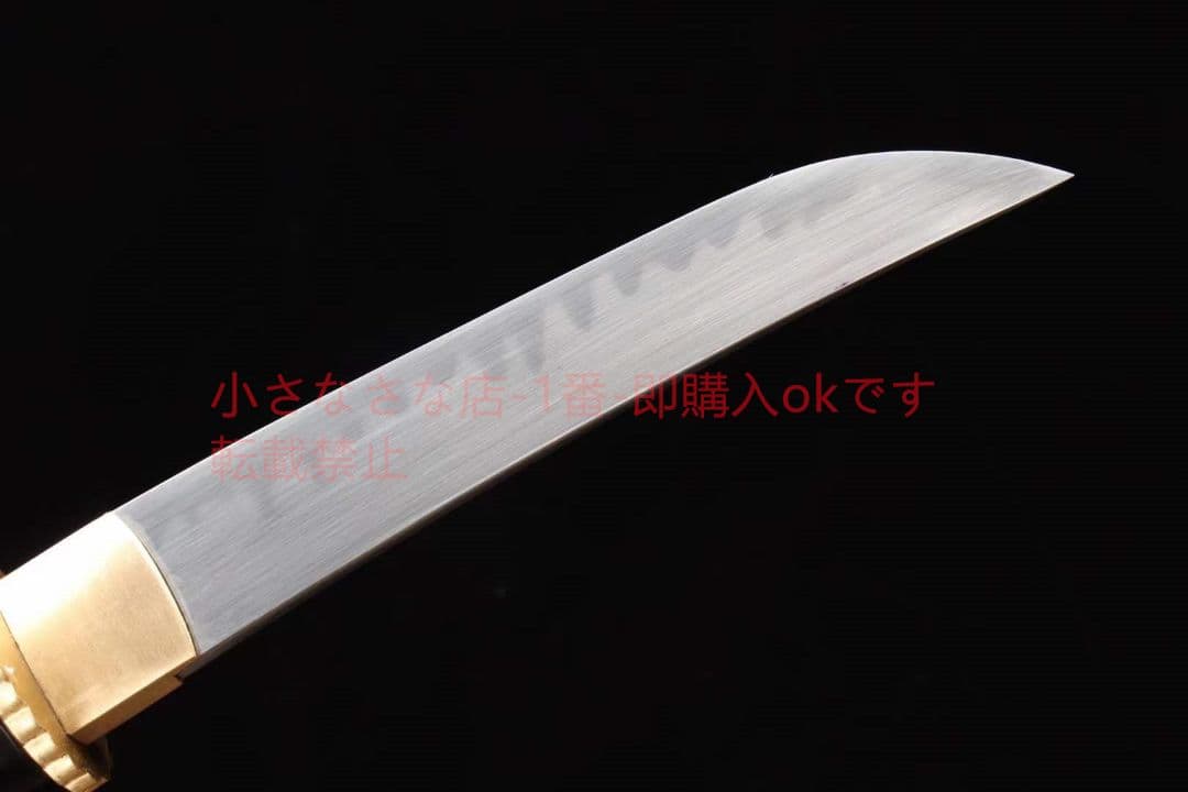 8寸黒檀T 10焼刃小猟刀  古兵器 武具 刀装具 日本刀 模造刀 居合刀