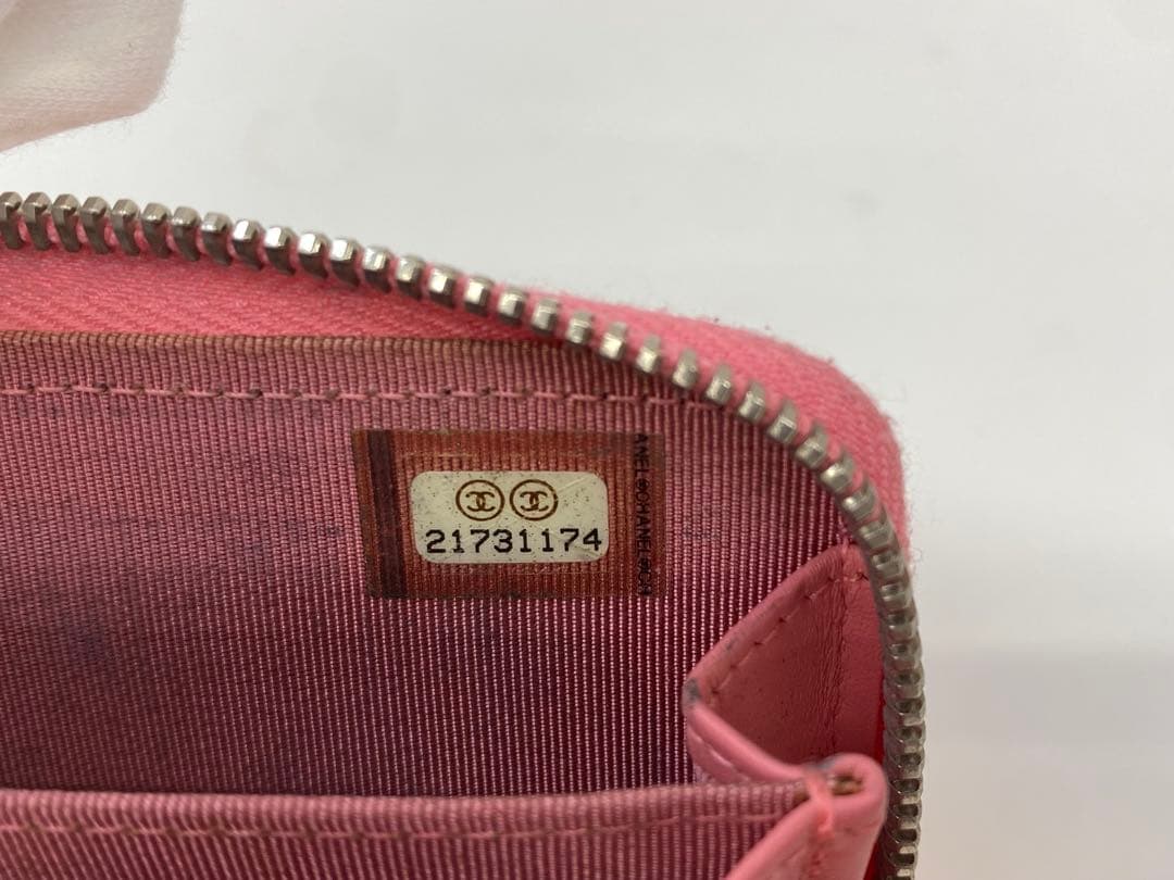 CHANEL シャネル ケース ピンク 財布 サイフ 小銭入れ