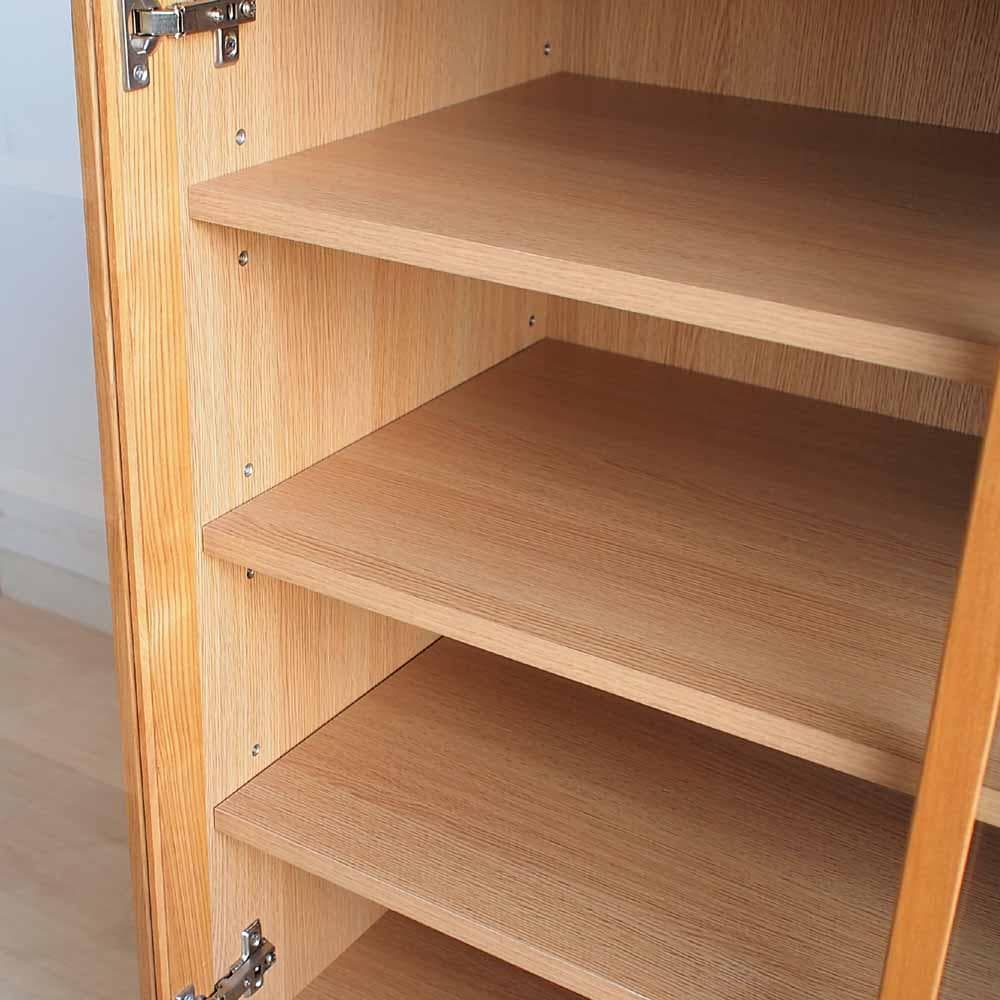 無印良品/MUJI 廃盤 タモ材 ガラスキャビネット 80cm ZR24248