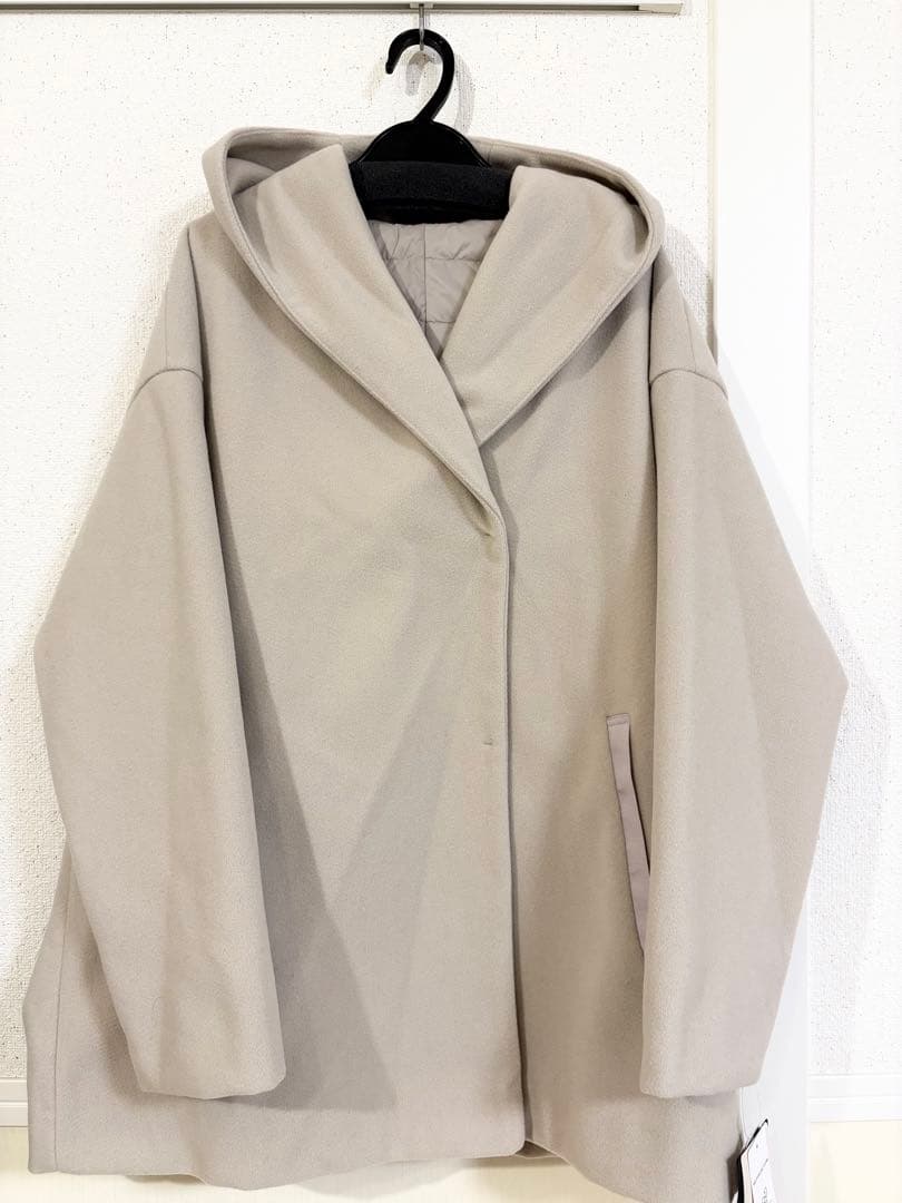 インナーダウン付きウールライクフードコート