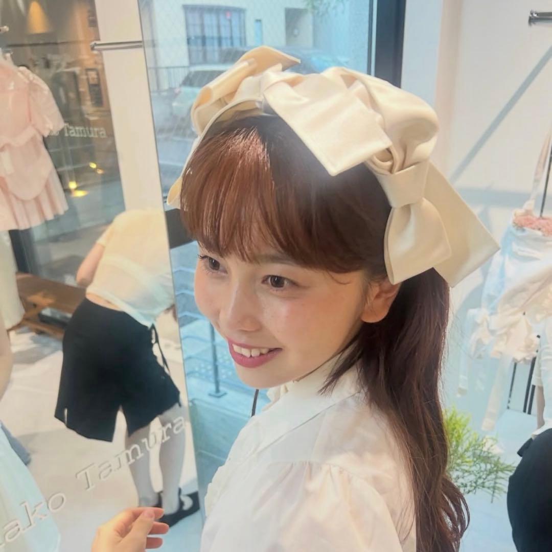 Kanako Tamura サテンリボンカチューシャ