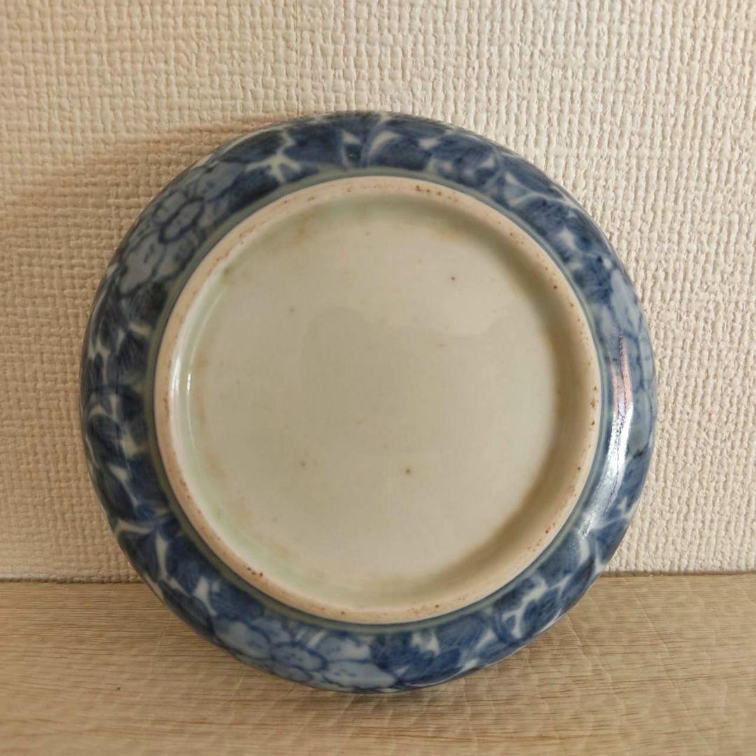 お値下げしました、2枚組　古伊万里　全面牡丹唐草文　小皿