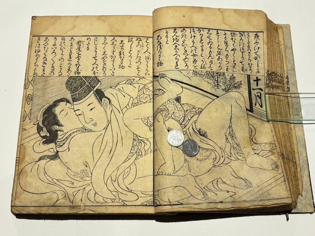 男色図入り「女貞訓下所文庫」月岡雪鼎 明和五年頃刊 1冊|浮世絵 春画 艶本和本