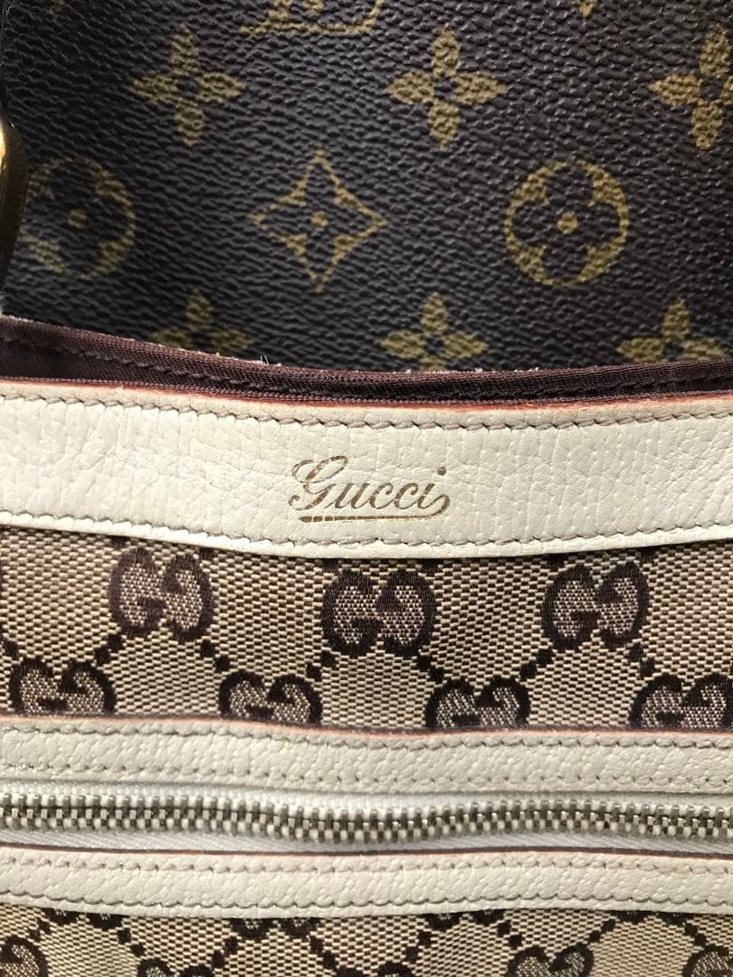 人気商品、GUCCI、146247、アビーラインwポケットGG柄トートショルダー