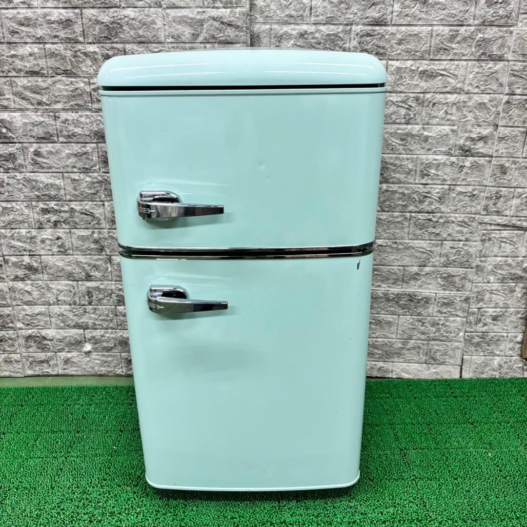705 緑色　レトロデザイン冷蔵庫　81L コンパクトサイズ　小型　一人暮らし